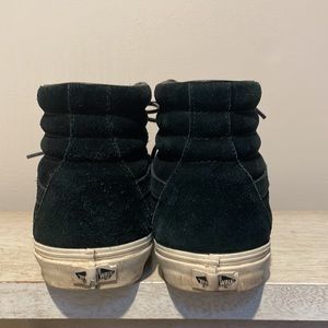 Vans sk8-hi black white sole classic skate shoe limited run punk turnstile hxc